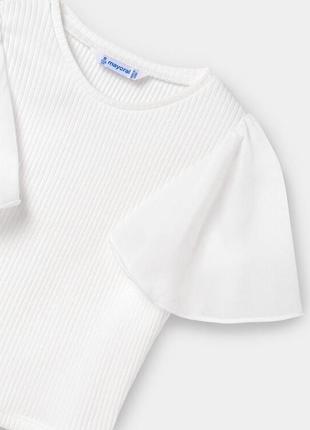 Белая блузка футболка от mayoral на 140, 152 см4 фото