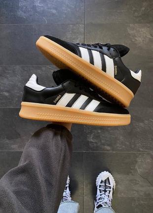 Adidas samba xlg white/black gum platform