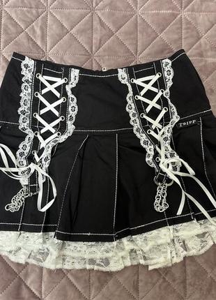 Юбка в стилі goth lolita, demonia, killstar, dollskill від бренду tripp nyc