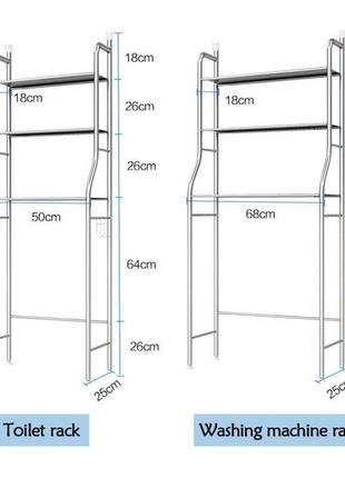 Підлогова стійка органайзер на пральну машину toilet rack. уці...4 фото