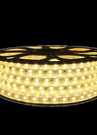 Світлодіодна стрічка led 5050 білий теплий 100m 220v