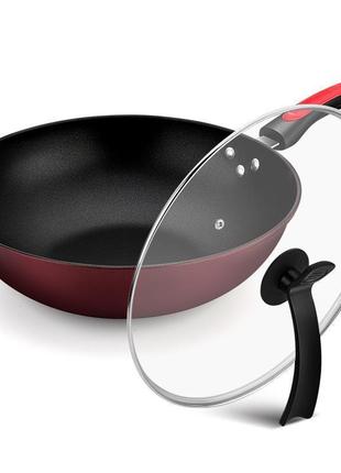 Сковорода wok антипригарна нержавіюча сталь 32 см