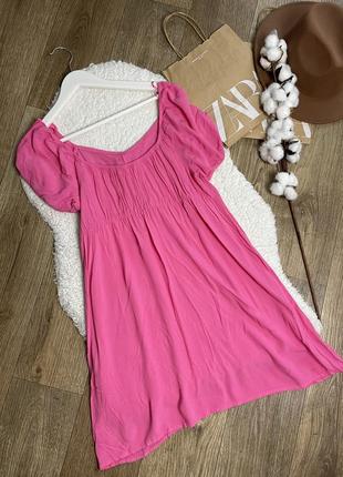 Легкое розовое платье4 фото