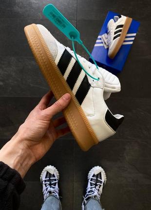 Adidas samba xlg white black gum platform3 фото