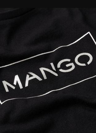 Женская футболка mango с лого оригинал7 фото