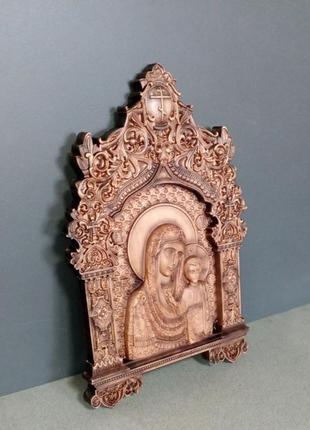 Ікона казанська божа матір у різному кіоті дерев'яна2 фото