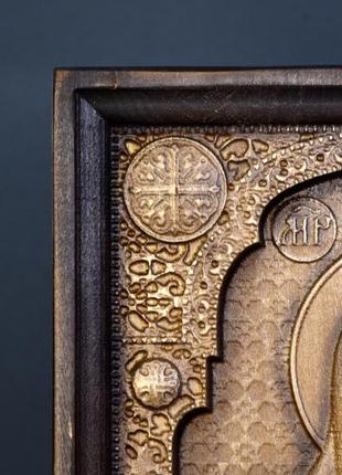 Икона божьей матери деревянная резная