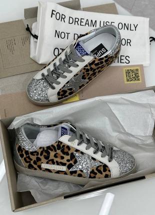 Кеды женские golden goose с леопардовым принтом новинка3 фото