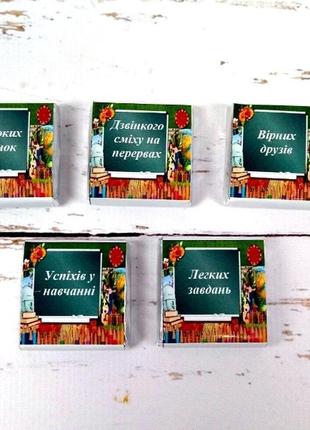 Шоколадний подарунковий міні набір з днем знань 1 вересня. оригінальний подарунок вчителям, школярам3 фото