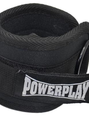 Манжета для тяги powerplay 4334 ankle strap чорна3 фото