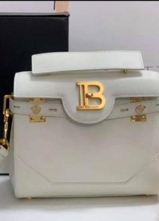 Жіноча сумка balmain white біла бельман сумочка