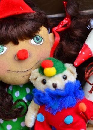 Текстильна лялька лялька хендмейд іграшка сувенір ароматизированая лялька клоун