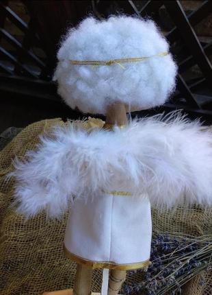 Лялька ангел текстильна лялька іграшка з тканини подарунок на весілля іграшка оберіг ангел хенд мейд3 фото