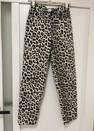 Леопардовые брюки mango1 фото