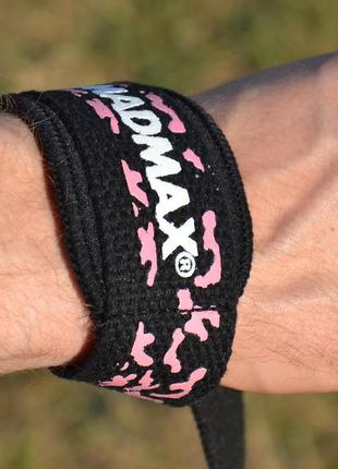 Лямки для тяги madmax camo power wrist straps camo/pink5 фото