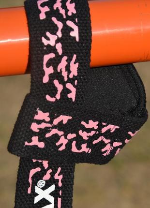 Лямки для тяги madmax camo power wrist straps camo/pink8 фото