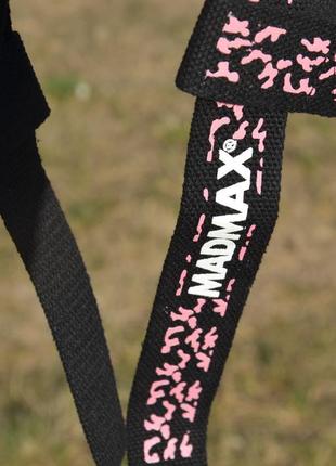 Лямки для тяги madmax camo power wrist straps camo/pink10 фото