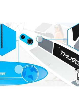 Надувна sup дошка thunder planet 320 см із ваговою blue3 фото