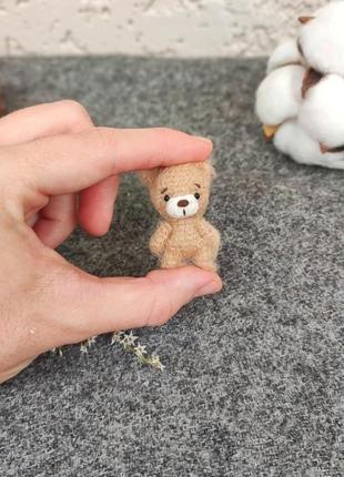 Маленький плюшевый мишка ретро. миниатюрный мишка для куклы. подарок на резьбу7 фото