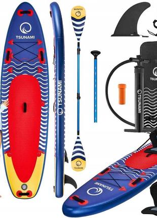 Надувна sup дошка tsunami 350 см із веслом wave t04