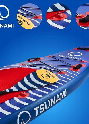 Надувна sup дошка tsunami 350 см із веслом wave t042 фото