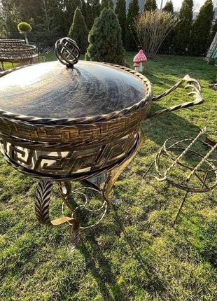 Чаша для вогнища барокко hand made + садж эксклюзив, fire pit,