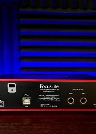 Внешняя звуковая карта focusrite scarlett 2i2 (2nd gen)2 фото