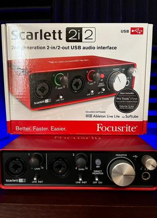 Зовнішня звукова карта focusrite scarlett 2i2 (2nd gen)4 фото