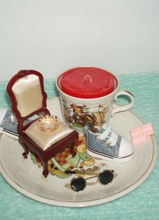 Хендмейд handmade аромосвеча фарфор сувенір подарунок декор тарілка чашка