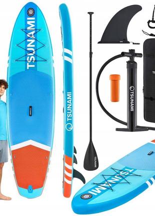 Надувна sup дошка tsunami 320 см із веслом lagoon t02