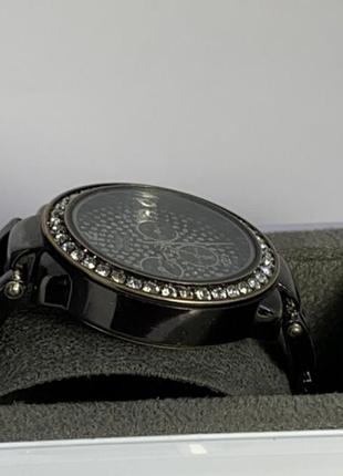 Годинник жіночий softech diamante dial gun black&amp;silver watch6 фото