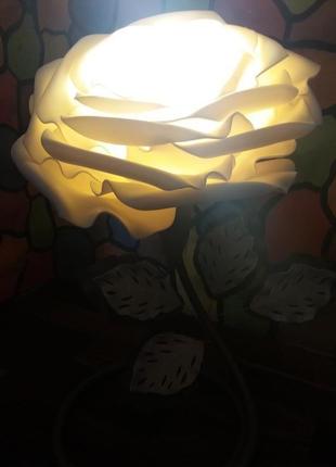 Світильник - троянда з ізолону2 фото