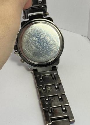 Годинник жіночий softech diamante dial gun black&amp;silver watch10 фото