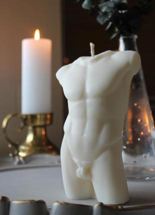 Велика соєве арома свічка "чоловічий торс" nude