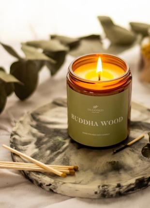 Соєве ароматична свічка "buddha wood"3 фото