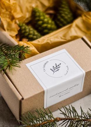 Набор свечей "шишки" из натурального воска, 3 шт. подарочные свечи оптом. новогодние свечи