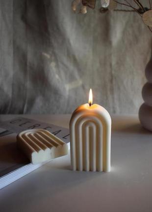 Декоративна соєва свічка "arch"4 фото