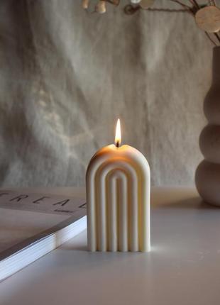 Декоративна соєва свічка "arch"2 фото