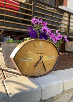 Годинник настінний ручної роботи "golden time"2 фото