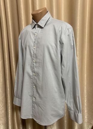 Мужская рубашка zara серого цвета, размер xl цвет серый3 фото