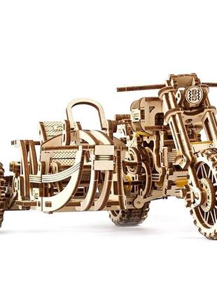 Механічні 3d пазли ugears - «мотоцикл scrambler ugr-10 з коляс...