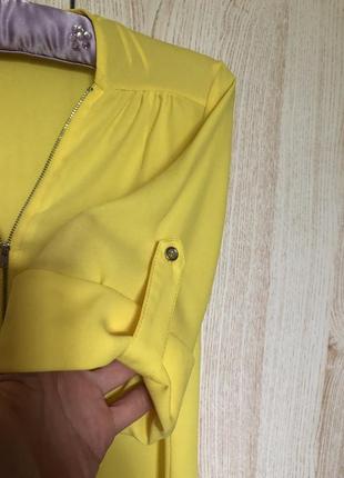 Лимонно жовта блузка , розмір s6 фото
