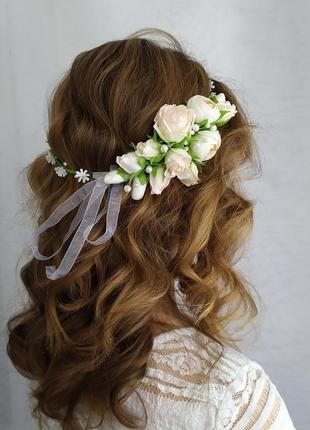 Весільний вінок, аксесуари для волосся, перше причастя2 фото