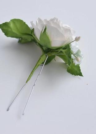 Шпилька для волосся з трояндою2 фото