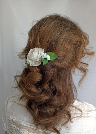 Шпилька для волосся з трояндою4 фото