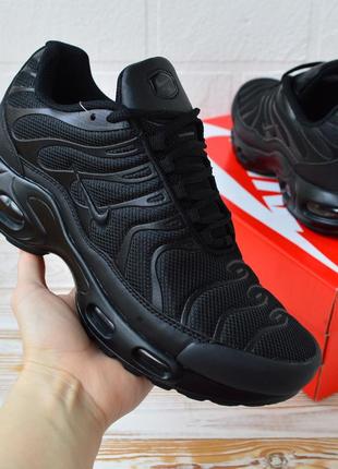 Nike air max tn кроссовки кеды мужские кожаные кожа топ качество лицензия низкие кеды черные найсень весенние летние демисезонные демисезонные сетка1 фото