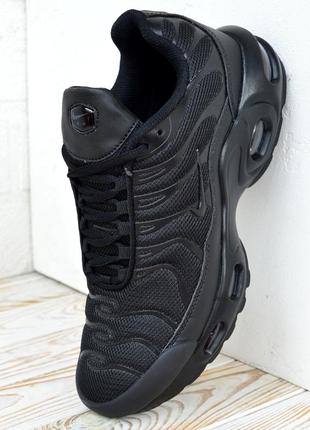 Nike air max tn кроссовки кеды мужские кожаные кожа топ качество лицензия низкие кеды черные найсень весенние летние демисезонные демисезонные сетка3 фото