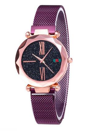 Жіночий годинник starry sky watch на магнітній застібці фіолетови