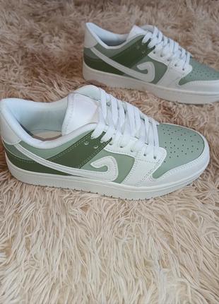Кросівки унісекс ,жіночі, підліткові біло-зелені 36-40р1 фото