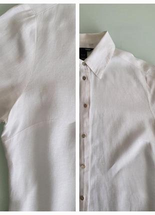 Льняная  блуза, рубашка  h&m, р.36/s7 фото